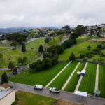 Funeral Services - Drone overhead photo of Garden of LIfe Dedication Ceremony at Lone Tree Cemetery